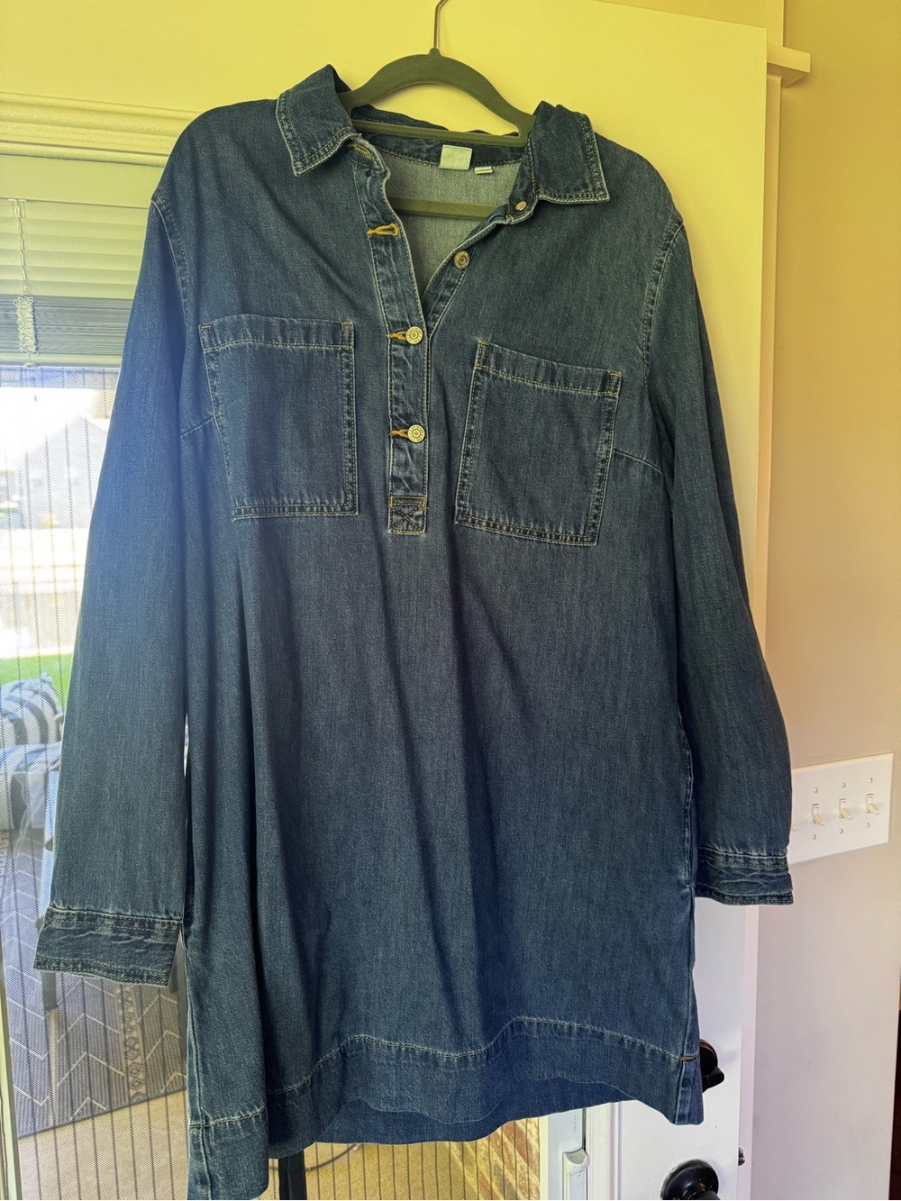 GAP Denim Tunic Dress in Dark Blue